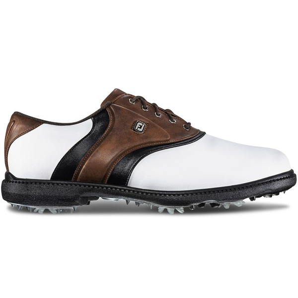 Footjoy FJ Originals Men's Golf Shoes-White/Brown/Black-9 Medium FTJ45330
